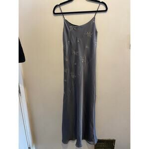 Honigman gray silky printed whimsical fairy dress size 38/ medium